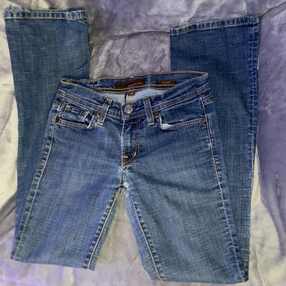 FOSSIL jeans, women's size 25 Made in the USA. Slim bootcut, "vintage dark" - Picture 2 of 10